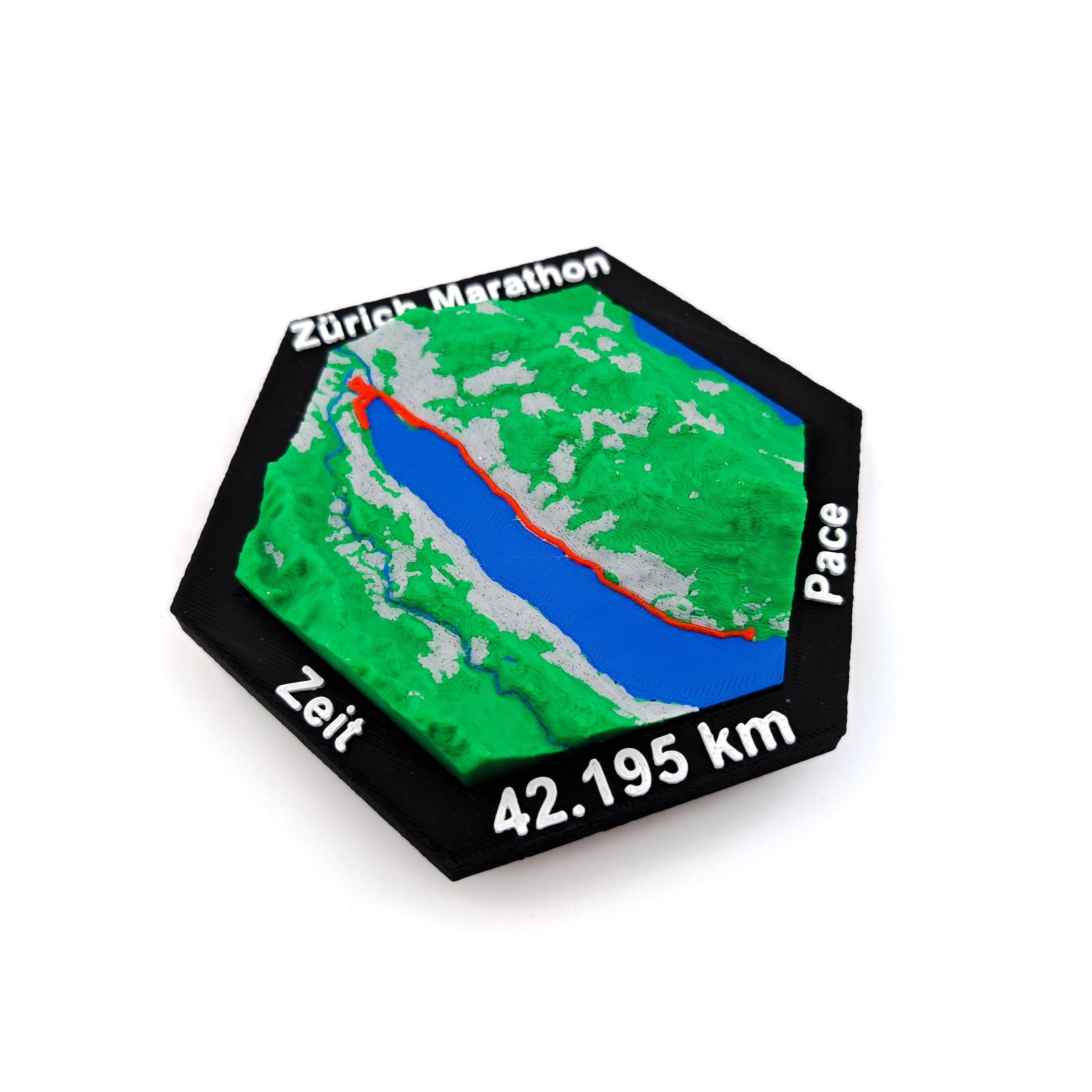 Zürich Marathon 2024/2025  3D Relief Map